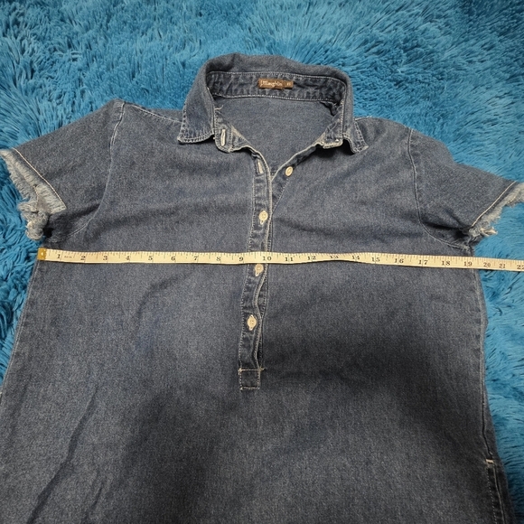 J. Mclaughlin Jones Indigo Denim Dress Size Xsmall - Picture 9 of 11